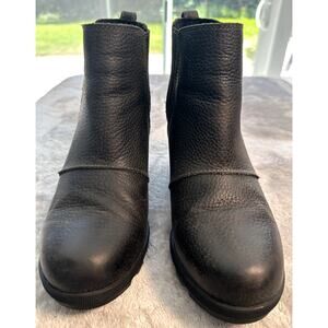 Sorel Joan of Arctic Wedge Waterproof Gray Leather Ankle Boots Womens Size 8.5